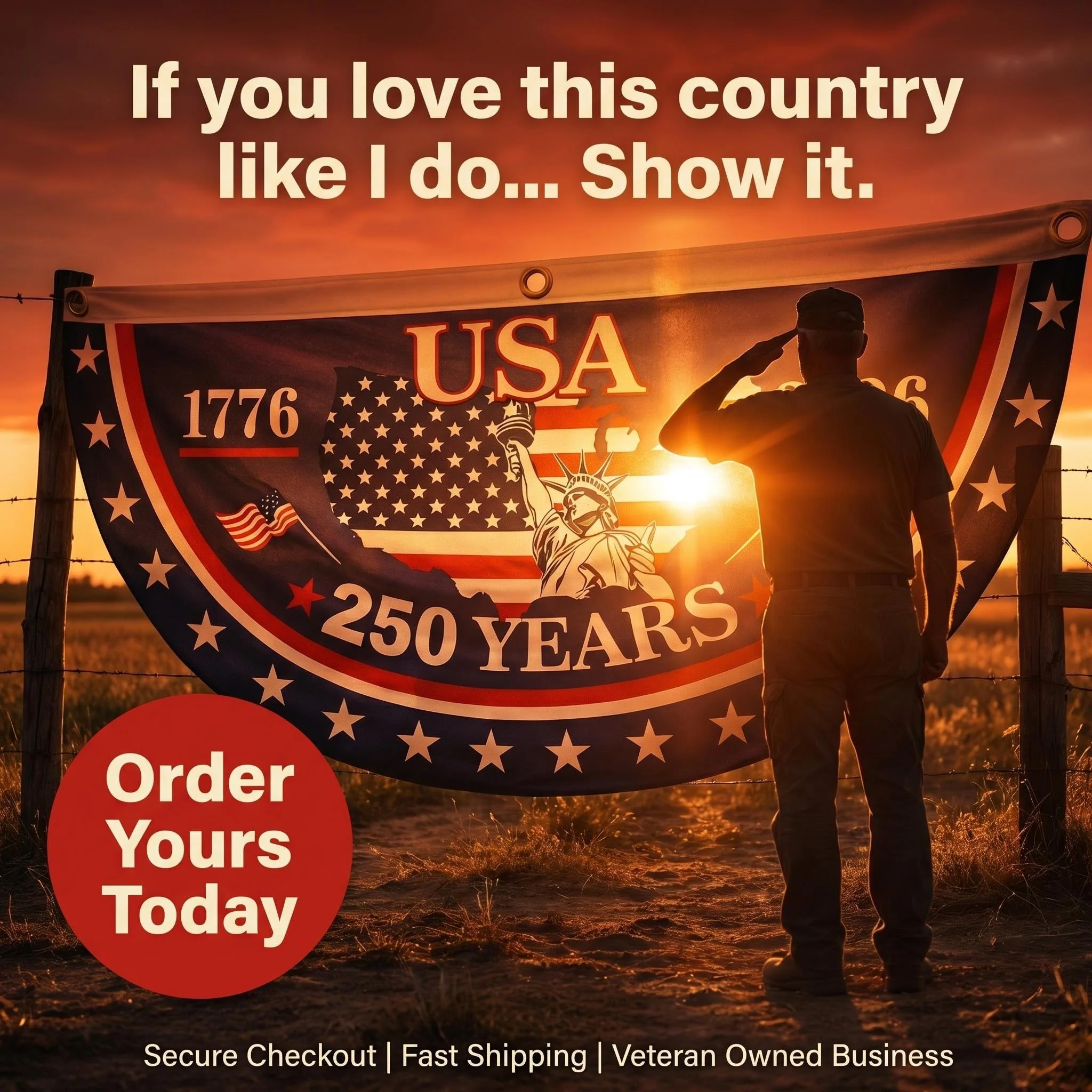 100% Veteran Owned / Handcrafted in USA-250th Anniversary Banners - Image 14