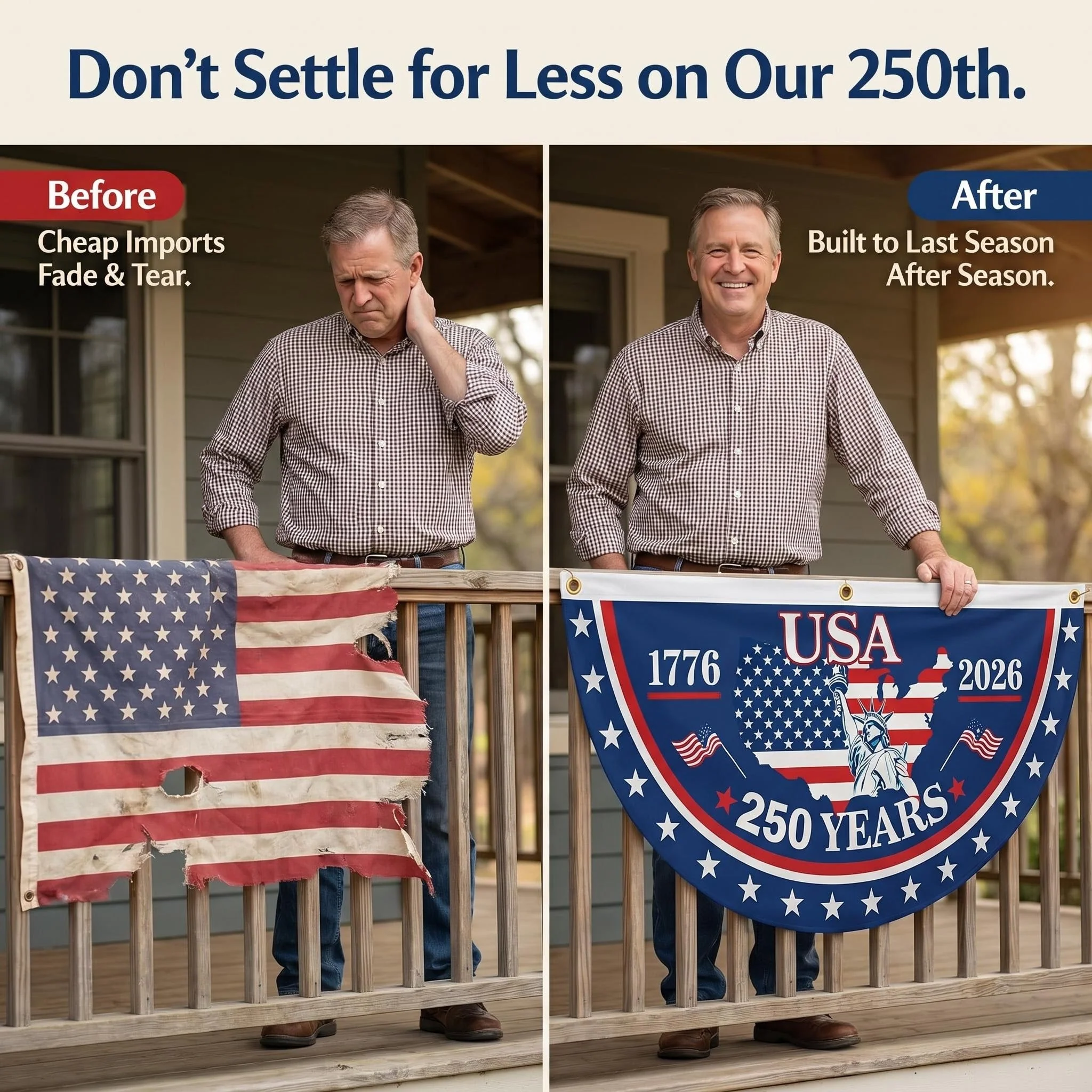 100% Veteran Owned / Handcrafted in USA-250th Anniversary Banners - Image 2