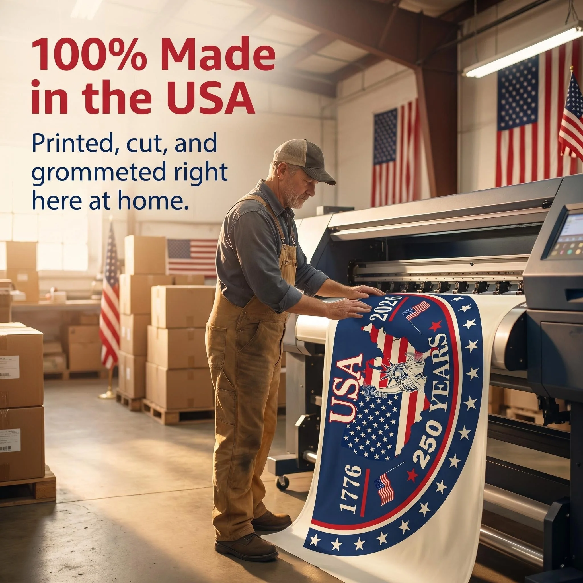 100% Veteran Owned / Handcrafted in USA-250th Anniversary Banners - Image 4