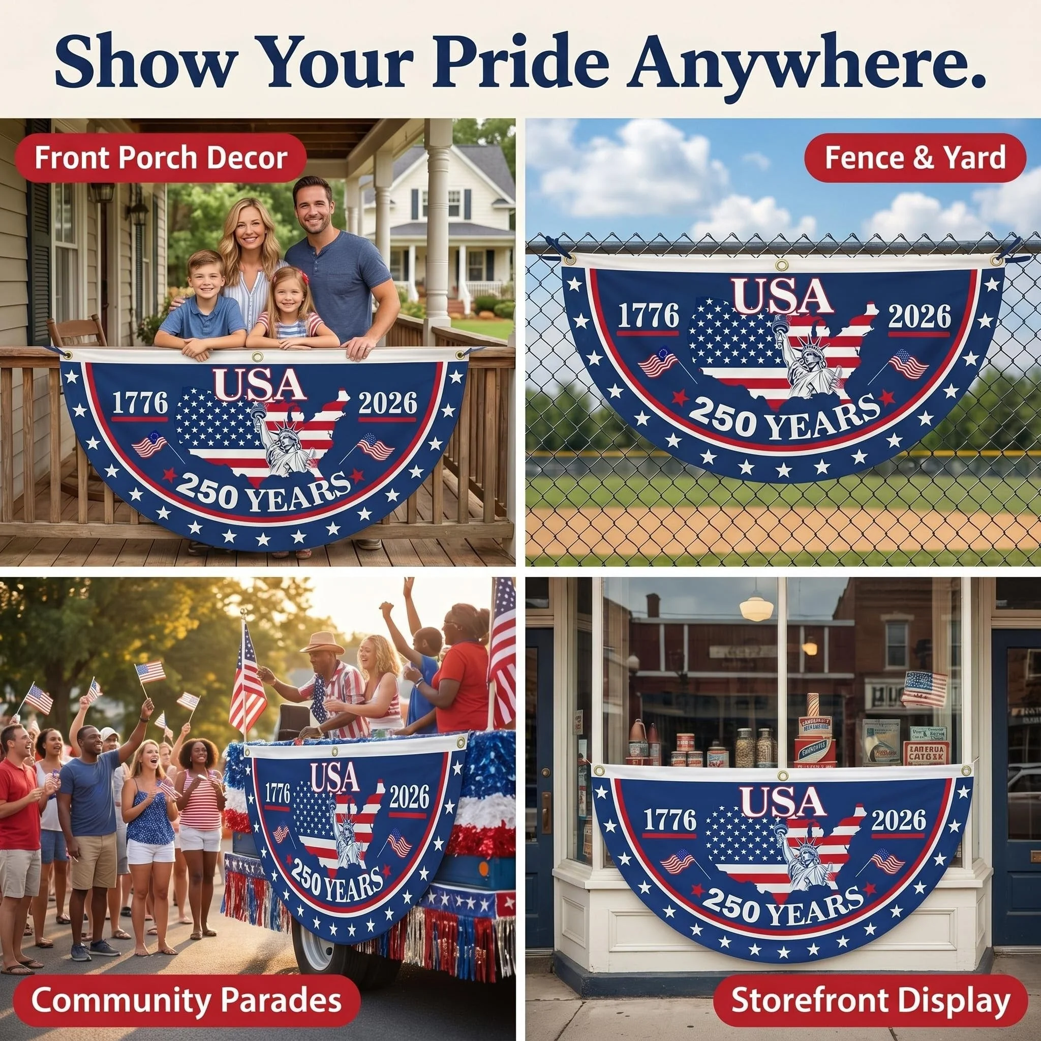 100% Veteran Owned / Handcrafted in USA-250th Anniversary Banners - Image 8
