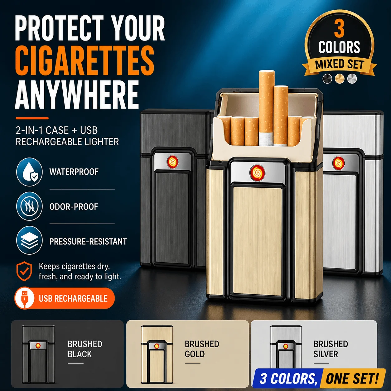 2-in-1 Cigarette Case Lighter - Image 8