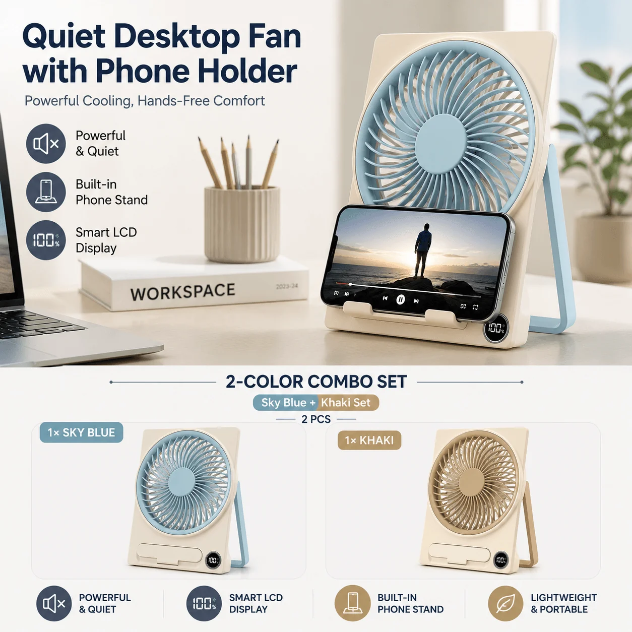 2-in-1 Fan Phone Holder - Image 11