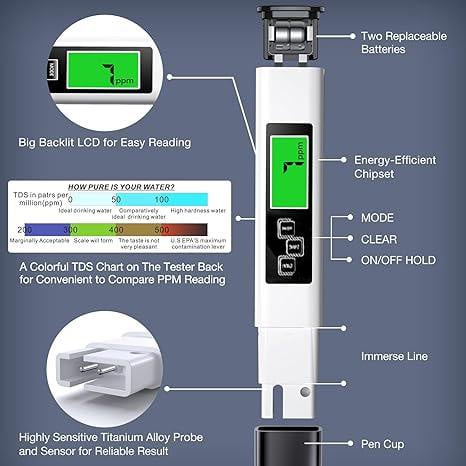PureMeter 4 in 1 Tds Meter Digital Water Tester - Image 7