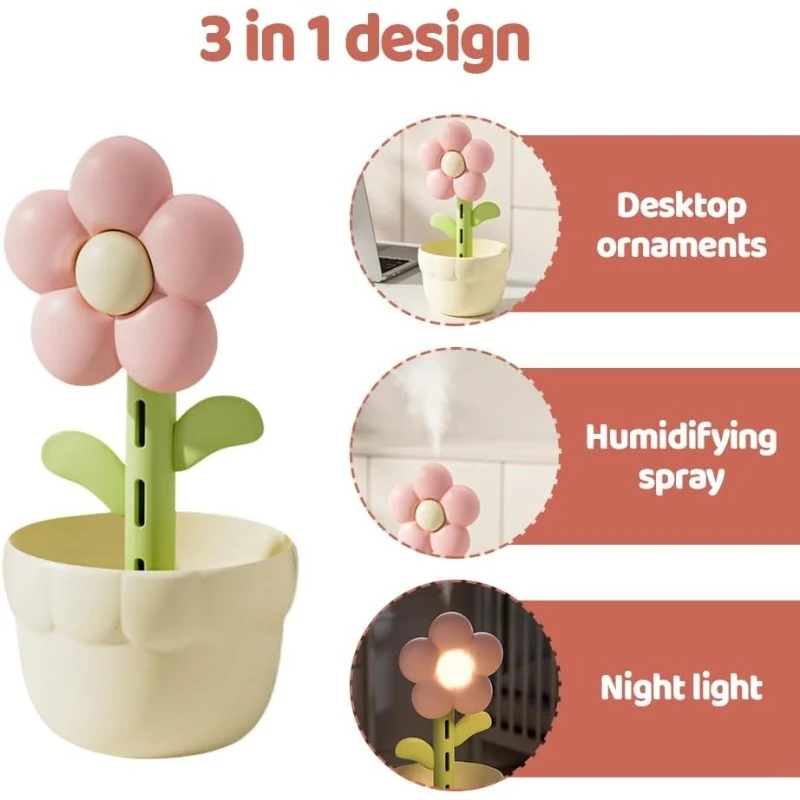 3-in-1 Flower Humidifier Lamp - Image 2