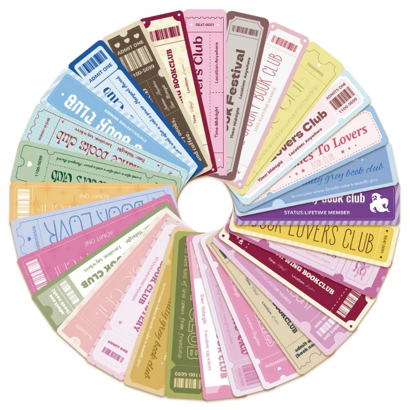 30 Vintage Ticket Bookmarks - Image 2
