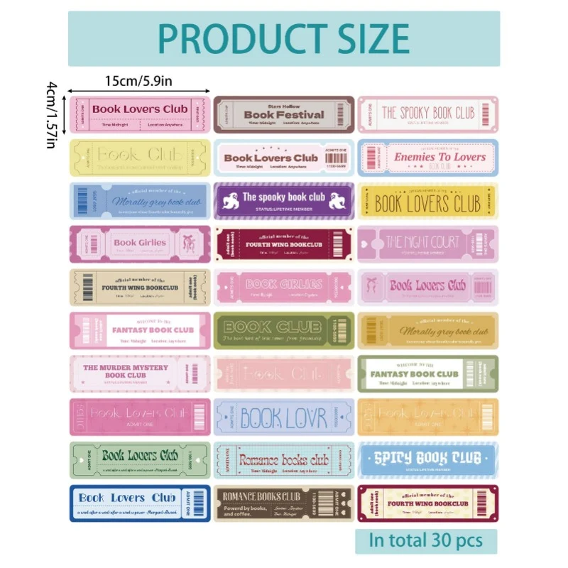 30 Vintage Ticket Bookmarks - Image 3