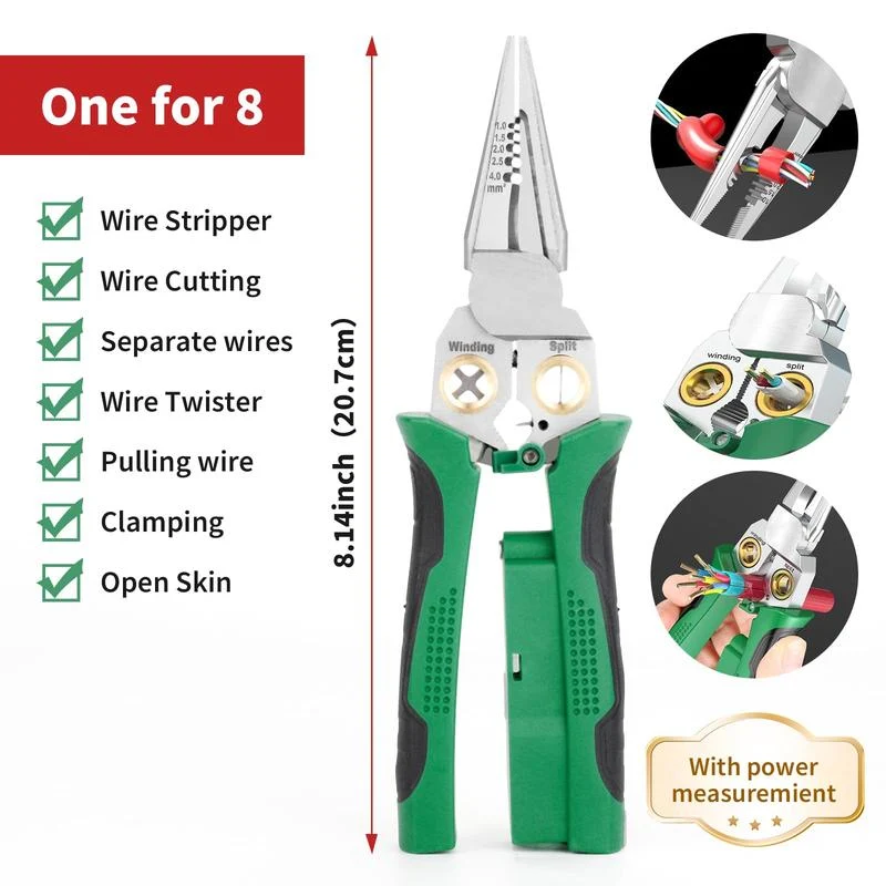 8-in-1 Multifunctional Wire Stripper with Voltage Detection - Image 3