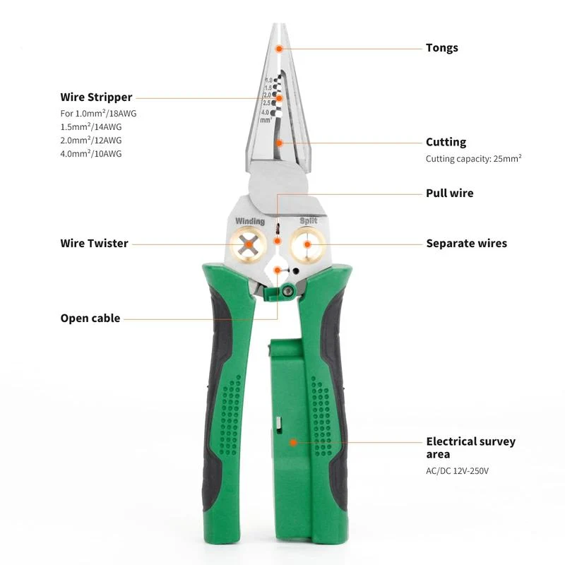 8-in-1 Multifunctional Wire Stripper with Voltage Detection - Image 4