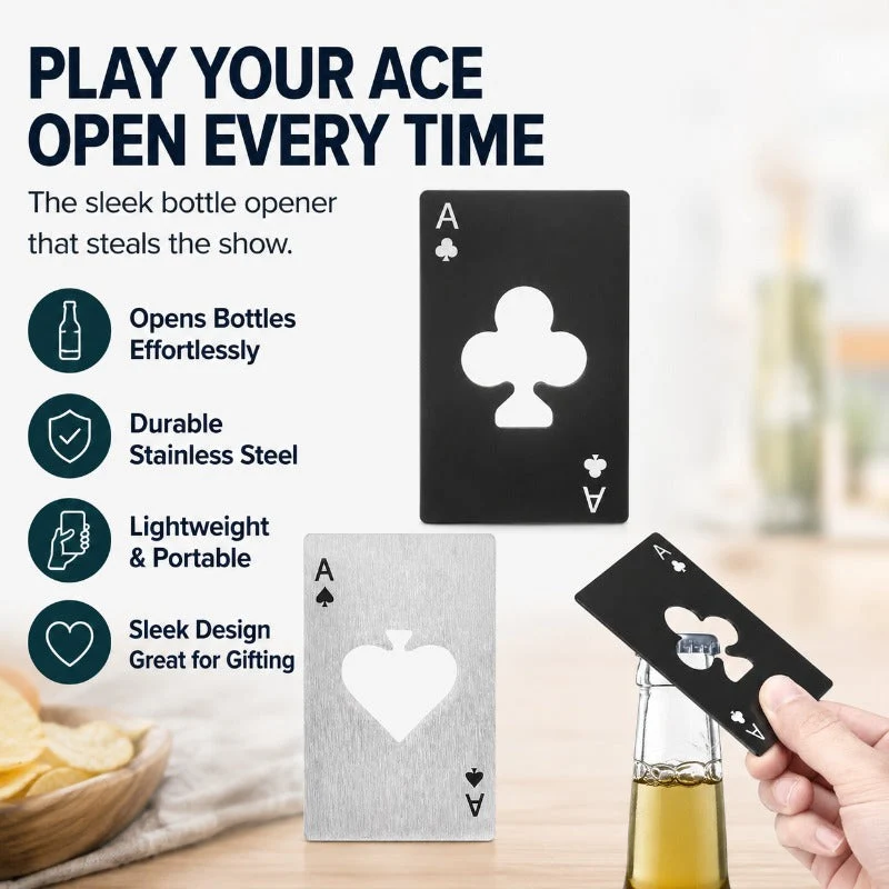 Ace Poker Bottle Opener