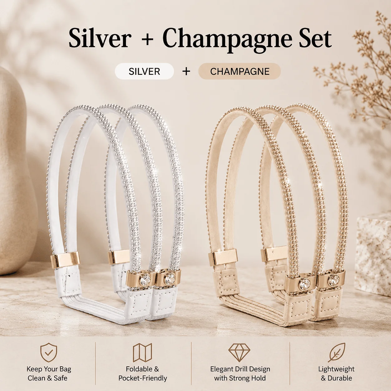 Anti-Slip Rhinestone Heel Straps - Image 10