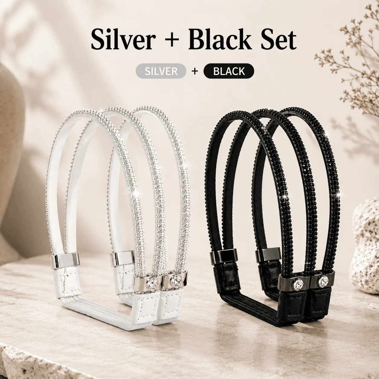Anti-Slip Rhinestone Heel Straps - Image 9