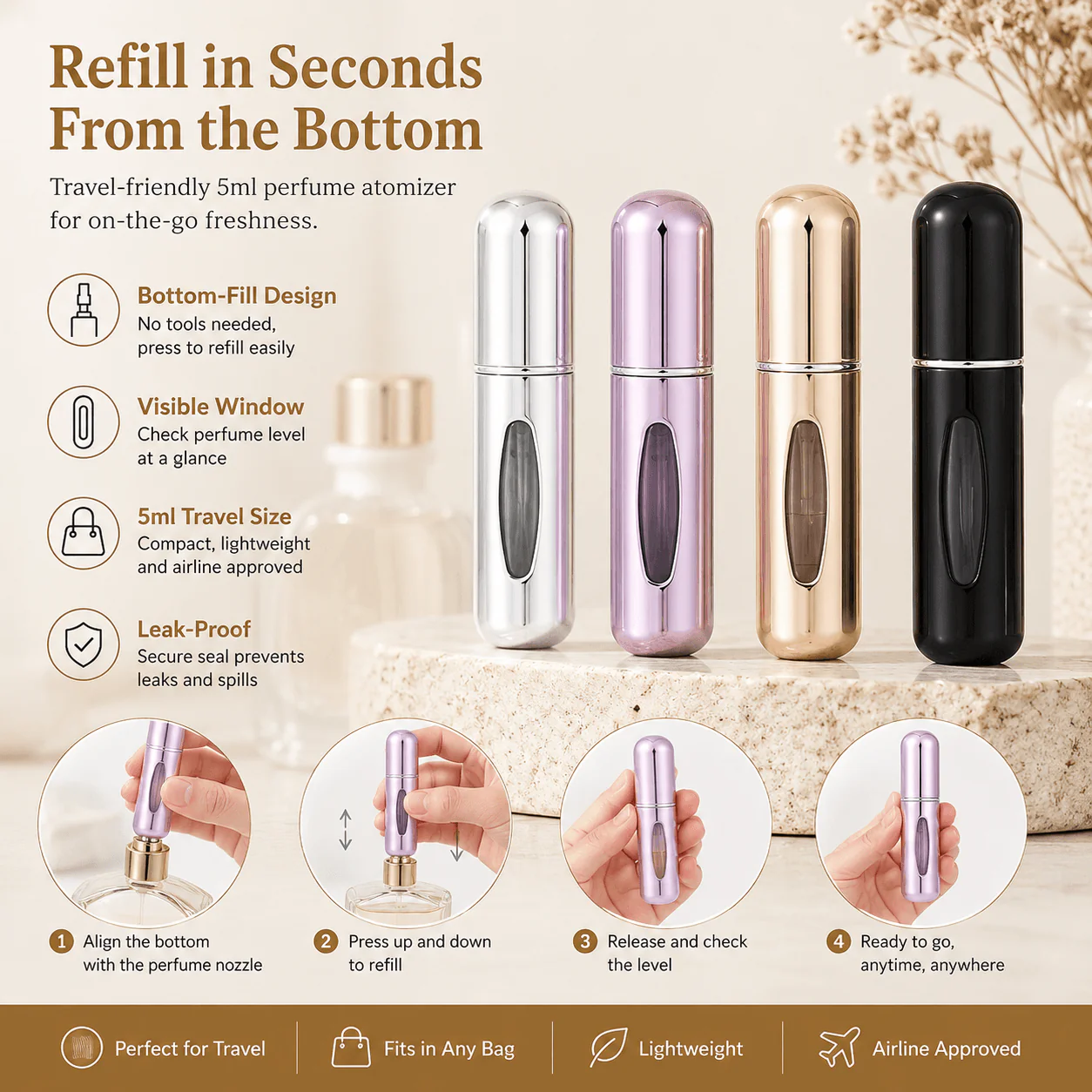 Bottom-Fill Portable Scent Sprayer - Image 5