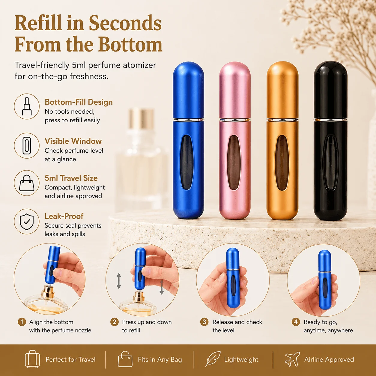 Bottom-Fill Portable Scent Sprayer - Image 6