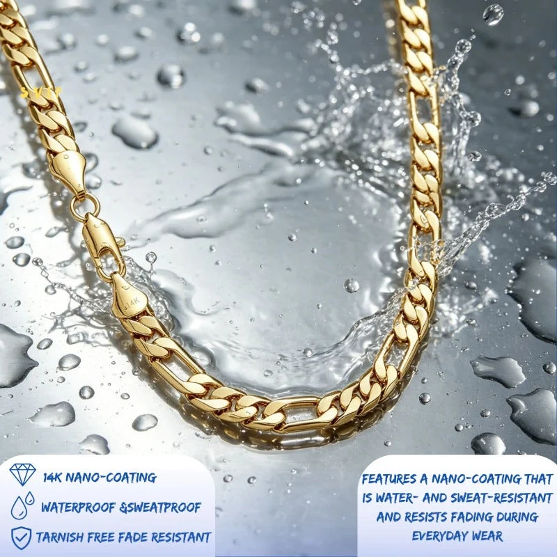 Classic 14K Gold Figaro Necklace - Image 2