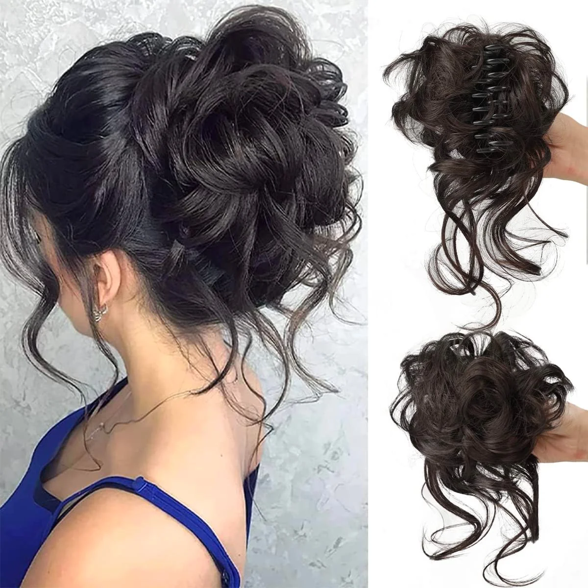 Curly Bun Hair Claw Clips - Image 10