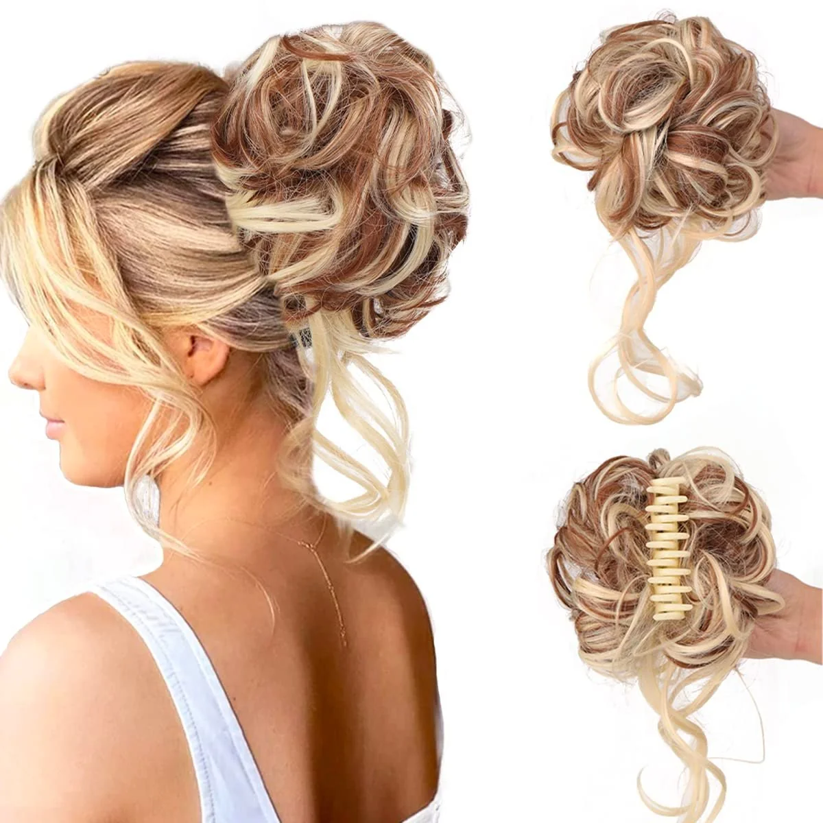 Curly Bun Hair Claw Clips - Image 16