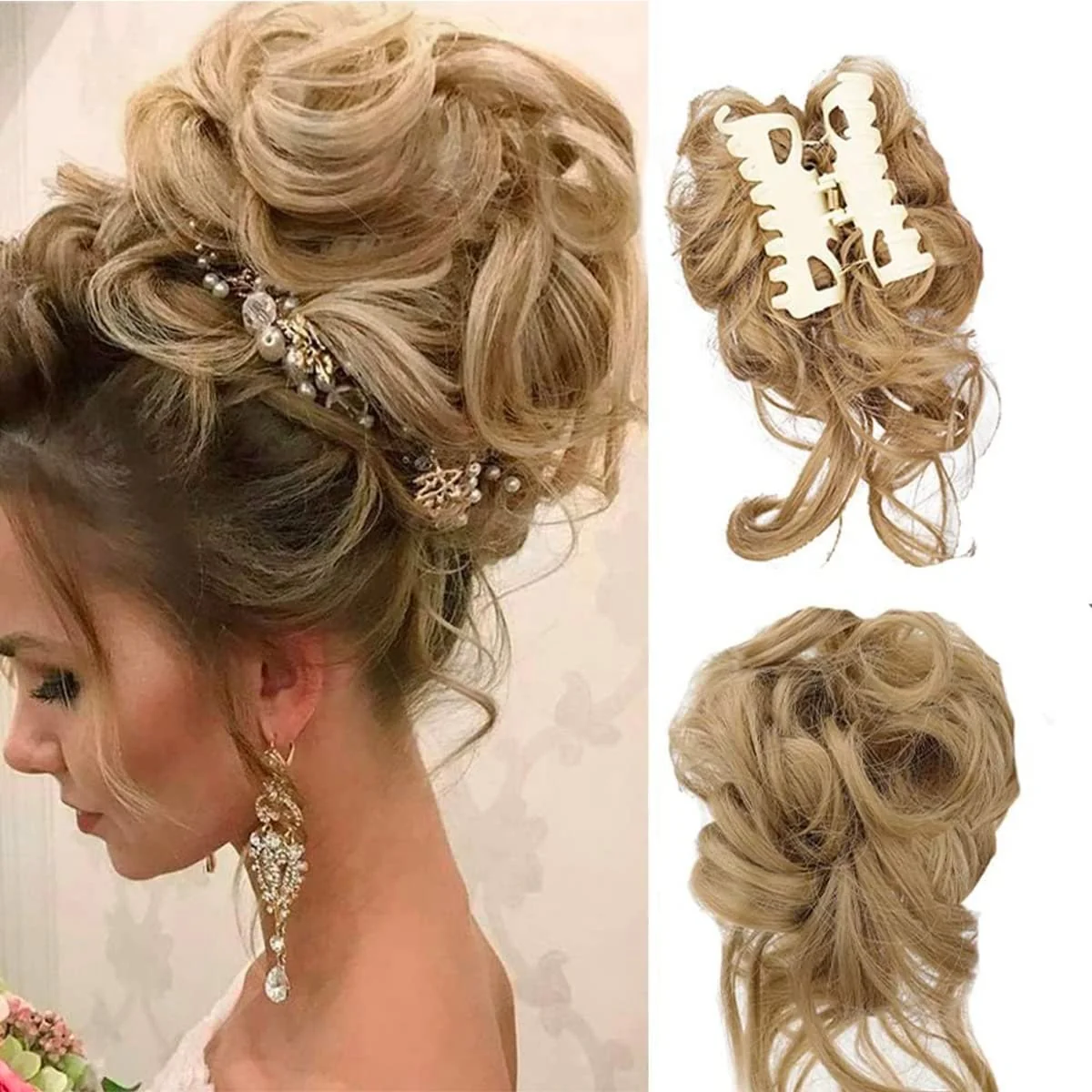 Curly Bun Hair Claw Clips - Image 17