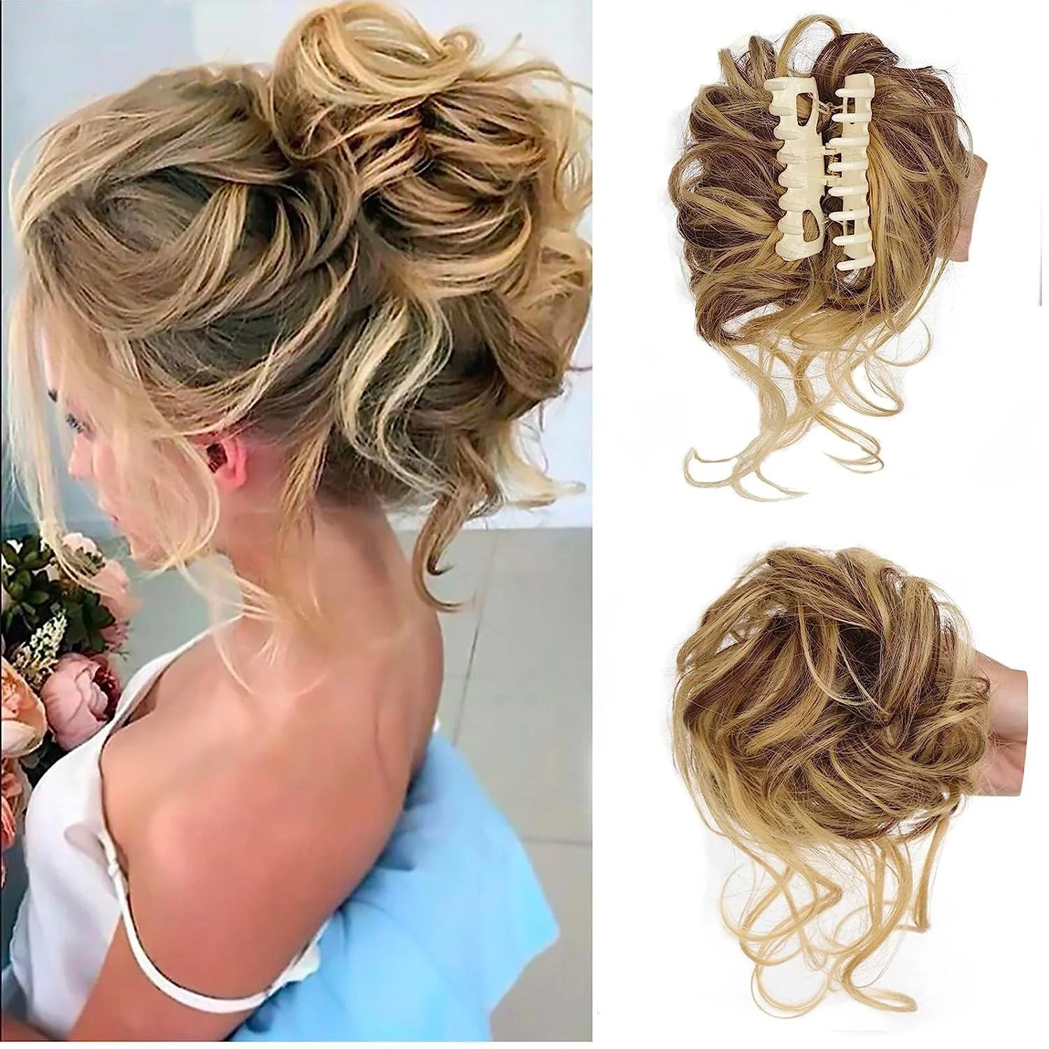 Curly Bun Hair Claw Clips - Image 19