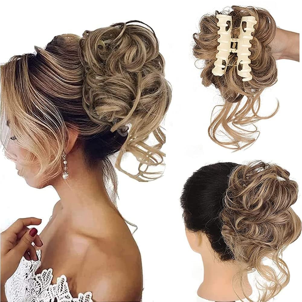 Curly Bun Hair Claw Clips - Image 3