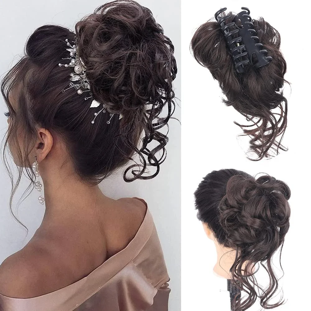 Curly Bun Hair Claw Clips - Image 5