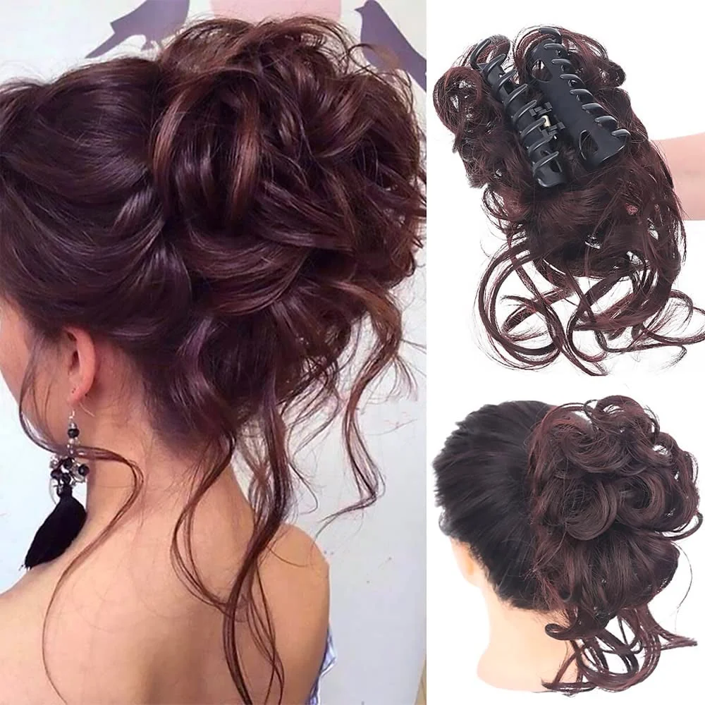 Curly Bun Hair Claw Clips - Image 9