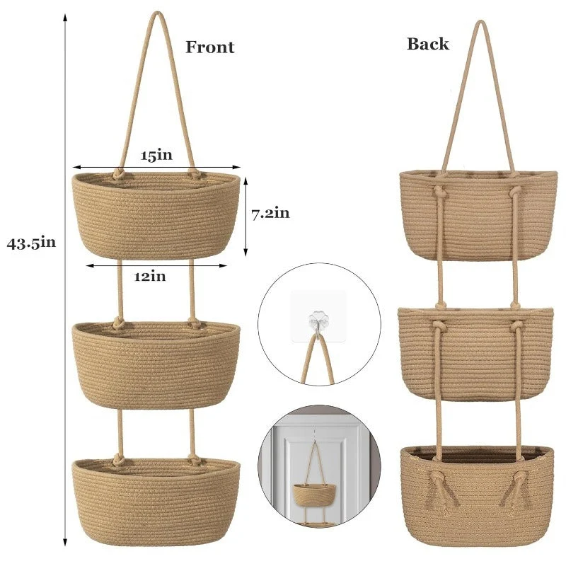 Detachable 3-Tier Hanging Basket - Image 2