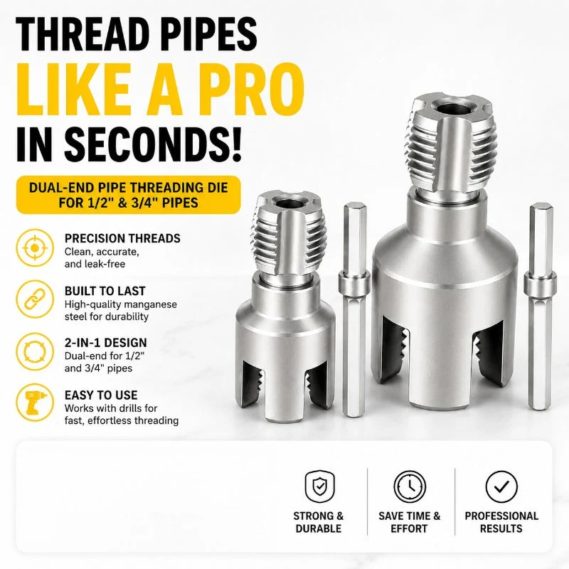 Drill-Powered Pipe Threader