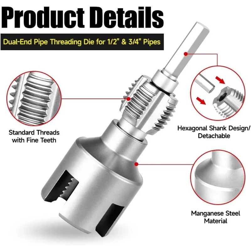 Drill-Powered Pipe Threader - Image 4