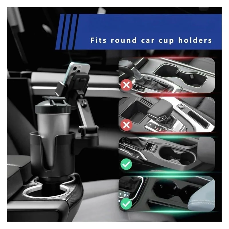 Dual Car Cup Phone Holder - Image 3