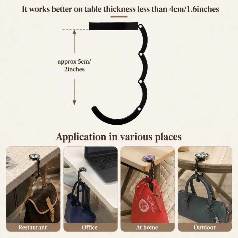 Foldable Clover Purse Hanger - Image 3
