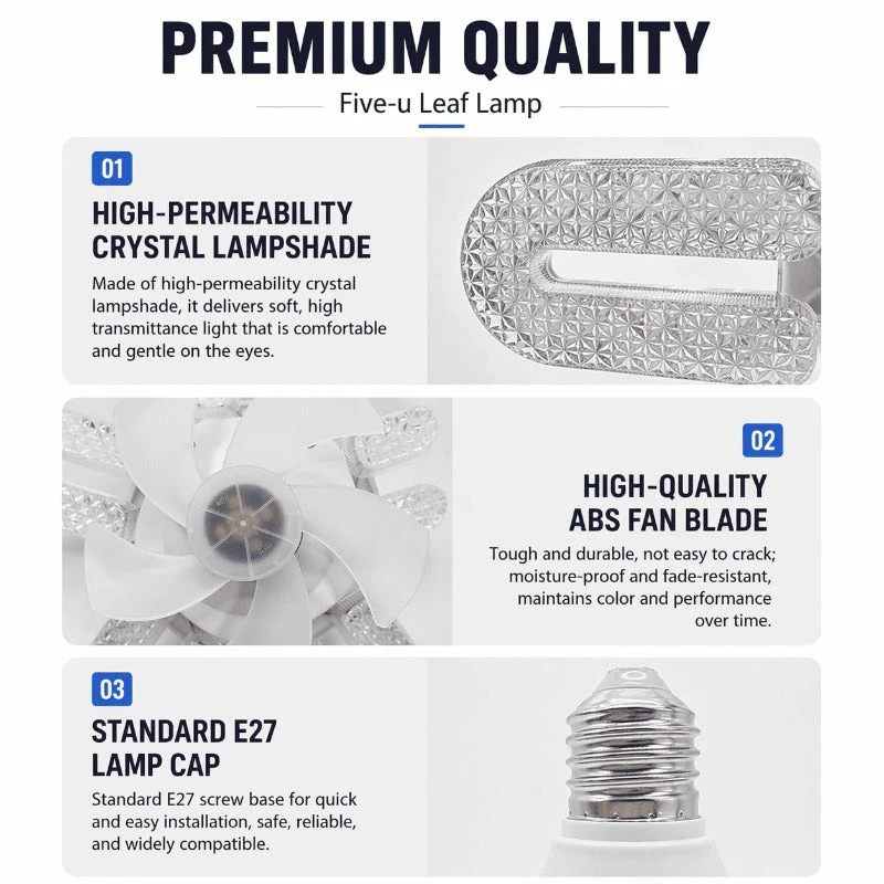 Foldable Crystal Fan Light - Image 2
