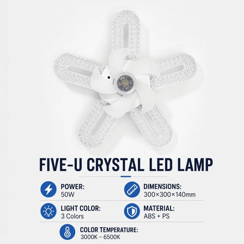 Foldable Crystal Fan Light - Image 6
