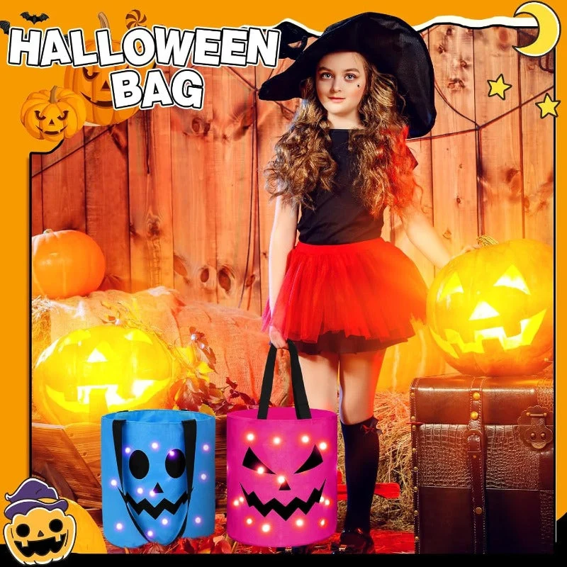 Halloween LED Pumpkin Candy Bags - Image 3
