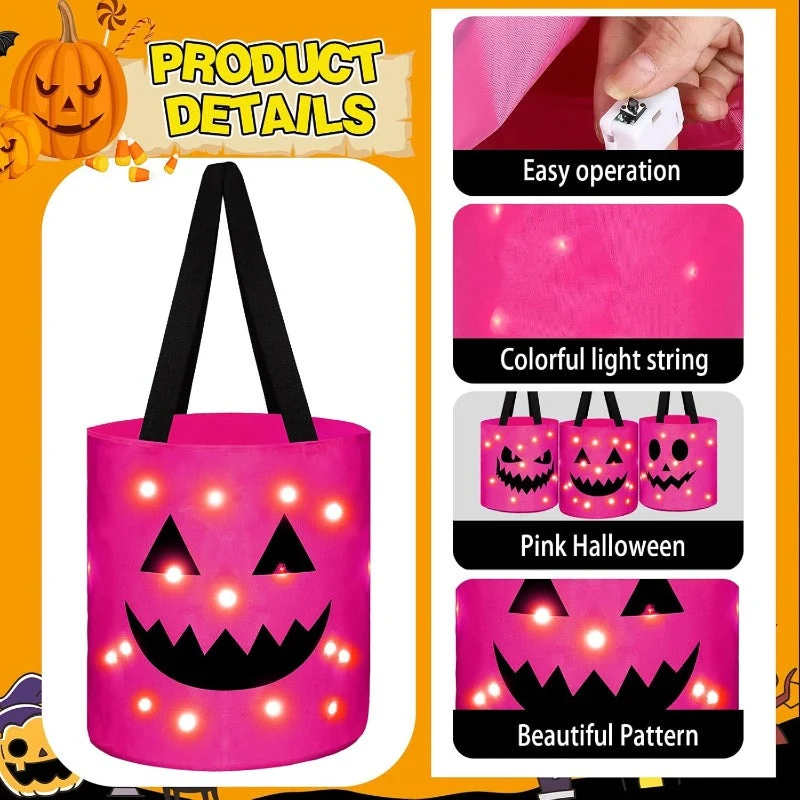 Halloween LED Pumpkin Candy Bags - Image 4