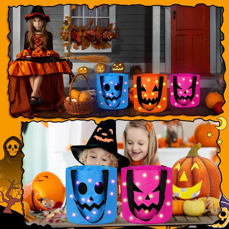 Halloween LED Pumpkin Candy Bags - Image 6