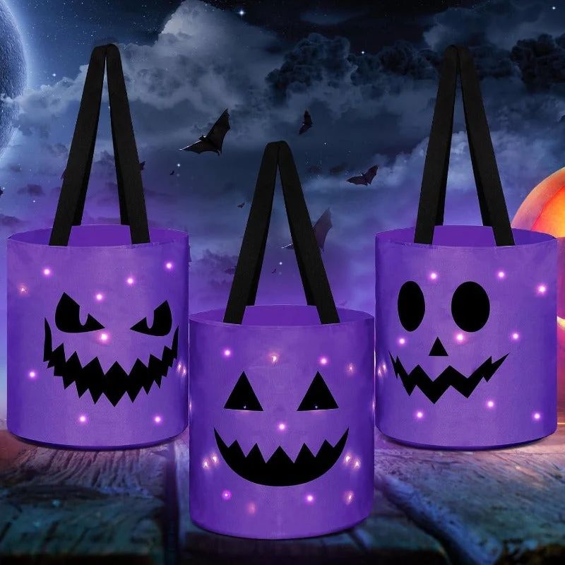 Halloween LED Pumpkin Candy Bags - Image 8