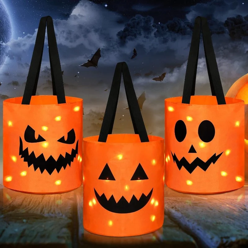 Halloween LED Pumpkin Candy Bags - Image 9