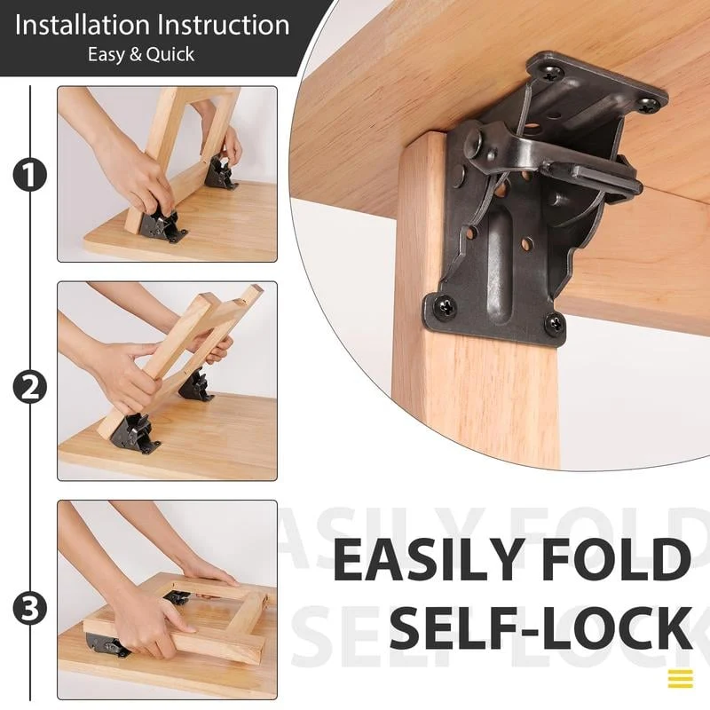 Woyuosn Self-Locking Folding Hinges for Furniture Support - Image 2