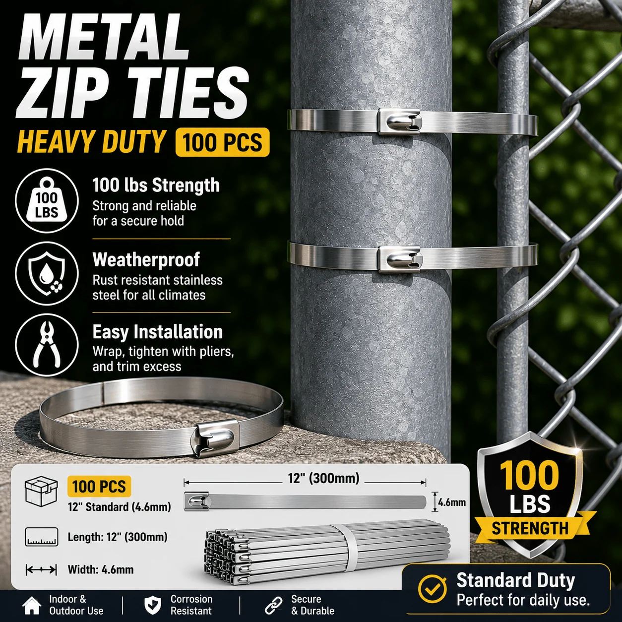 Heavy-Duty Stainless Steel Ties - Image 5
