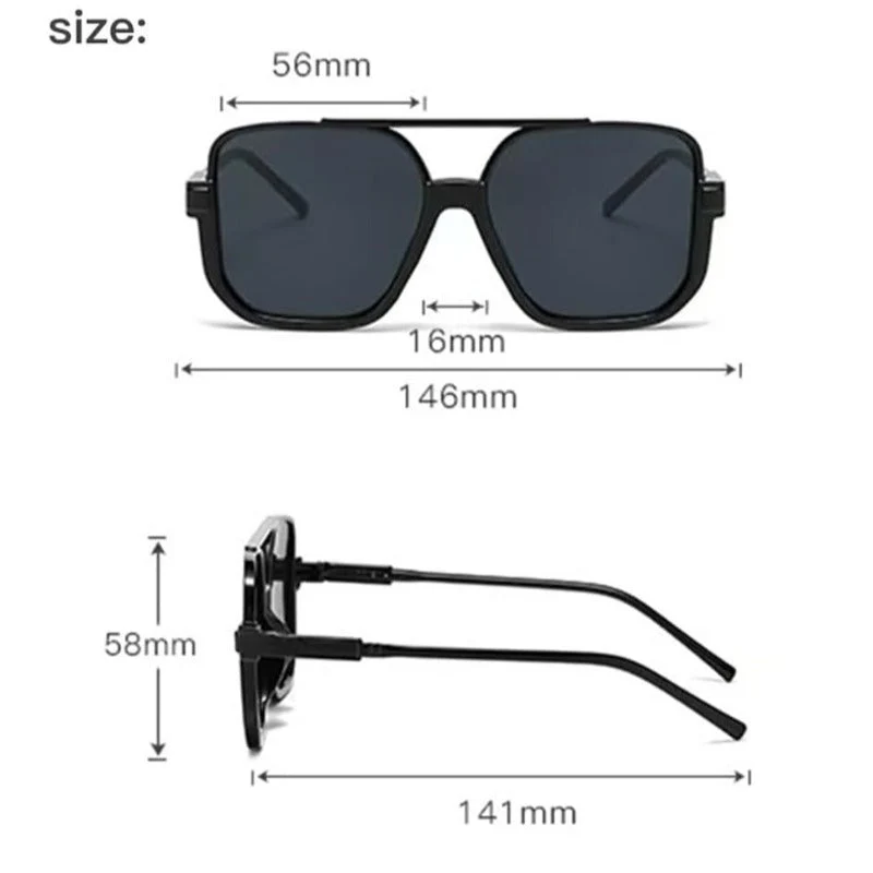 Oversized Retro Metal Aviators - Image 4
