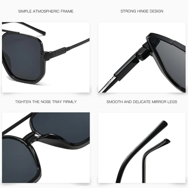 Oversized Retro Metal Aviators - Image 5