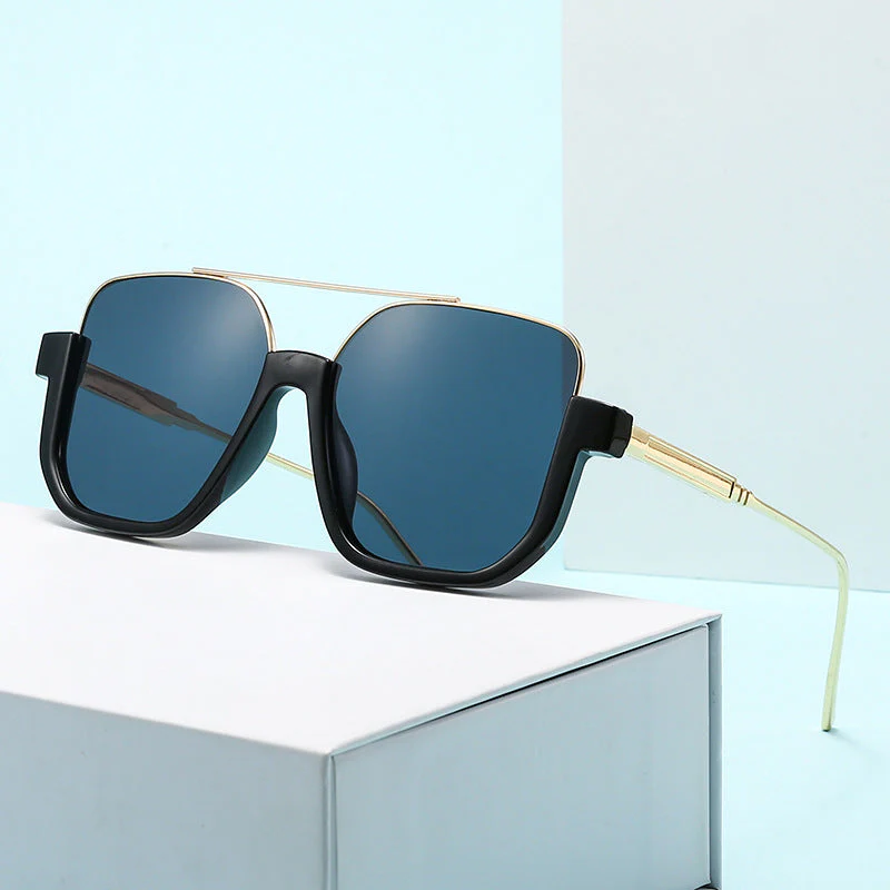 Oversized Retro Metal Aviators - Image 9