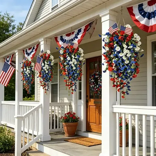 ✨Independence Day Hot Sale❤️🤍💙 🇺🇸 Red, White & Blue Flowers for America’s 250th – Perfect for Porch & Party 💐 - Image 10