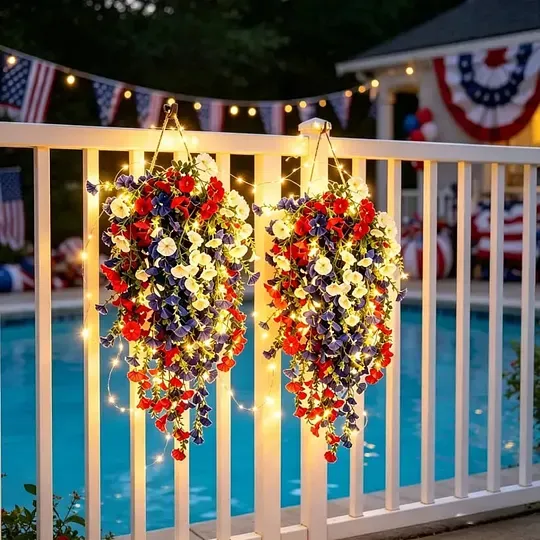 ✨Independence Day Hot Sale❤️🤍💙 🇺🇸 Red, White & Blue Flowers for America’s 250th – Perfect for Porch & Party 💐 - Image 3
