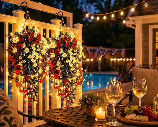 ✨Independence Day Hot Sale❤️🤍💙 🇺🇸 Red, White & Blue Flowers for America’s 250th – Perfect for Porch & Party 💐 - Image 4