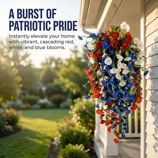 ✨Independence Day Hot Sale❤️🤍💙 🇺🇸 Red, White & Blue Flowers for America’s 250th – Perfect for Porch & Party 💐 - Image 7