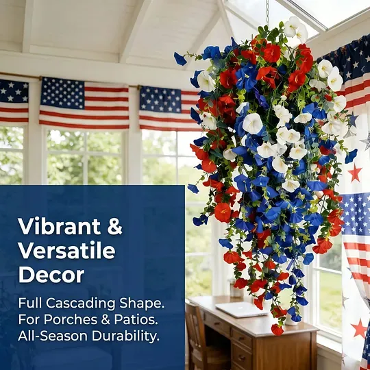 ✨Independence Day Hot Sale❤️🤍💙 🇺🇸 Red, White & Blue Flowers for America’s 250th – Perfect for Porch & Party 💐 - Image 8