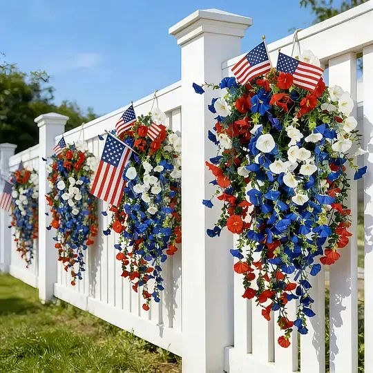✨Independence Day Hot Sale❤️🤍💙 🇺🇸 Red, White & Blue Flowers for America’s 250th – Perfect for Porch & Party 💐 - Image 9