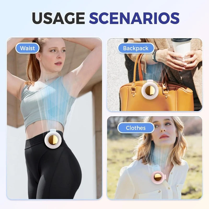 Portable 3-Speed Wearable Fan - Image 6