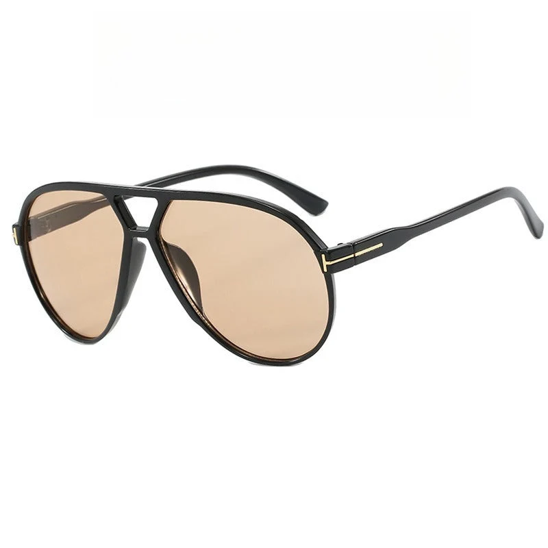 Retro Oversized Aviator Sunglasses - Image 5